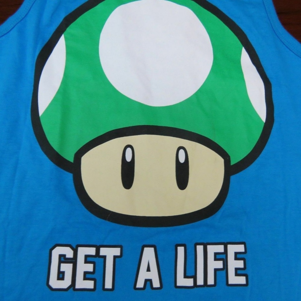 Nintendo Mario Get a Life Graphic T Shirt TANK
